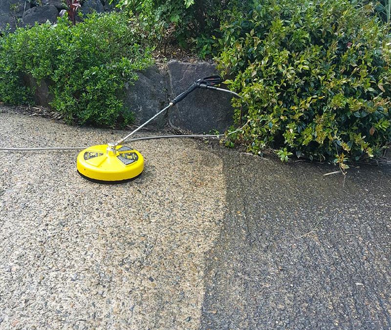 High pressure driveway cleaning